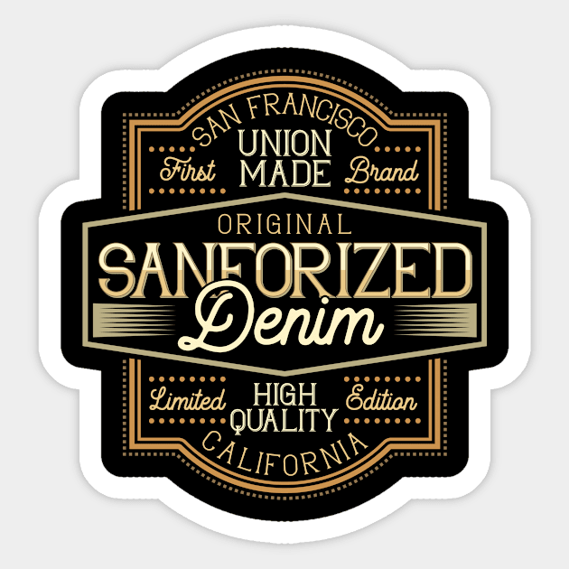 San Francisco Sanforized Denim Sticker by BrillianD